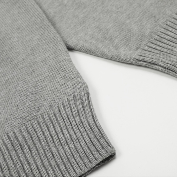 Ami Gray Turtleneck Sweater with Black Heart Logo - Picture 5 of 7